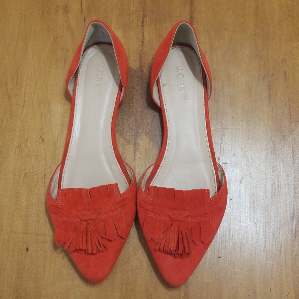 J Crew D'Orsay Tassel Flat